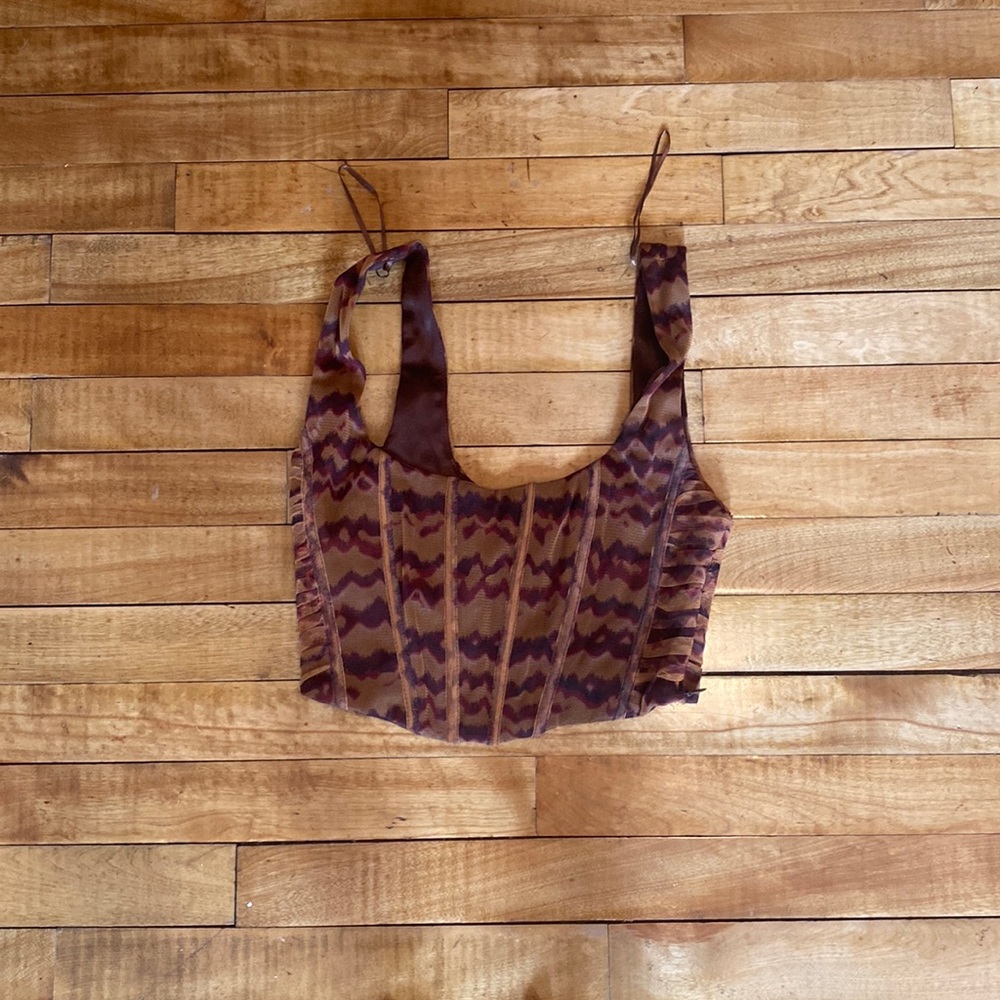 Zara brown corset top